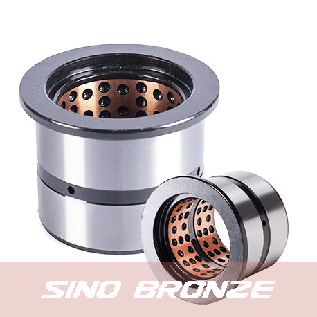 Original 6 flanged hardened steel bushes with oil grooves oil ring and oil pockets e470 en10297 steel