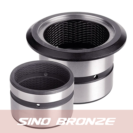 Original cylinder bushings with diamond shaped oil grooved pockets hardened steel bucket bushings cylindrical and flanged type